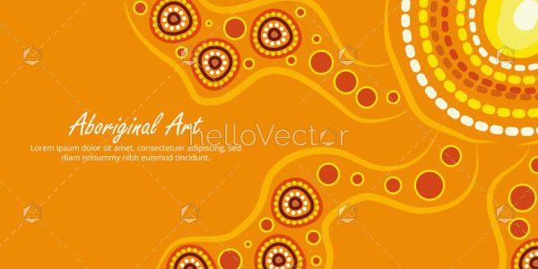 Aboriginal-inspired decorative poster with text customization