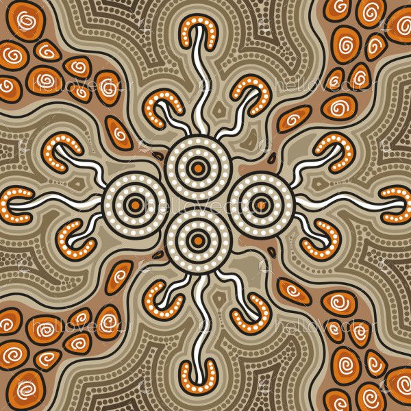 Sacred Gathering and Pathways – Aboriginal Dot Art