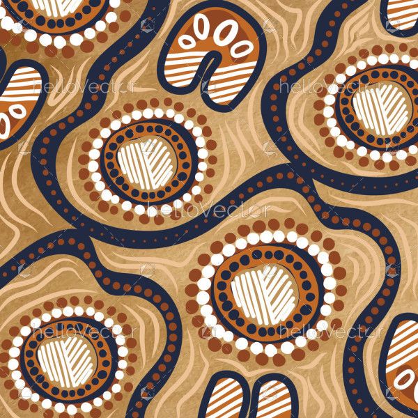 Sacred Pathways and Gathering Circles - Aboriginal Vector Artwork