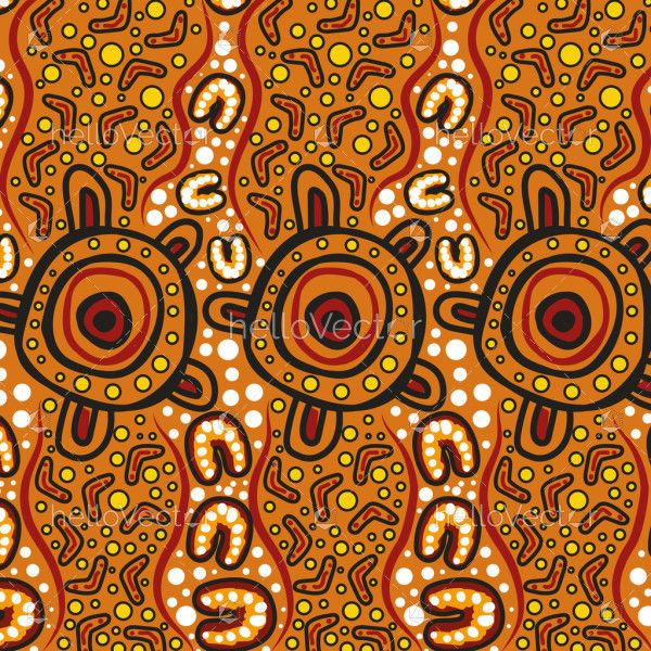 Sacred Gatherings and Songlines in Aboriginal Art Illustration