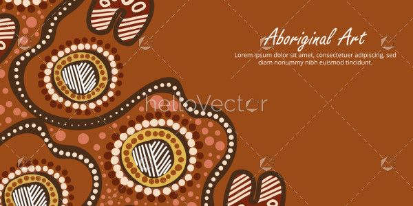 Decorative Aboriginal-themed poster with space for custom text