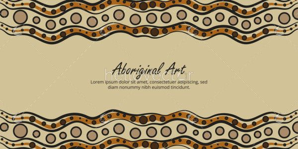 Aboriginal-influenced decorative print with personalized text option