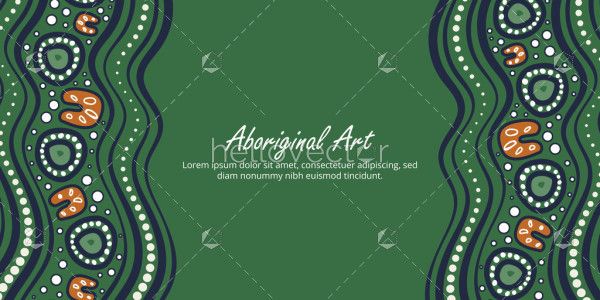 Aboriginal-style artwork poster with editable text