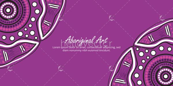 Poster with Aboriginal art elements and editable text section