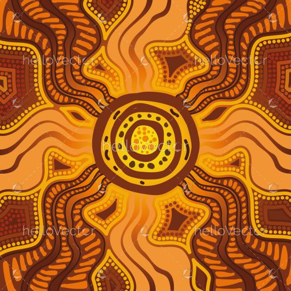 A vector artwork featuring radiance of the sun