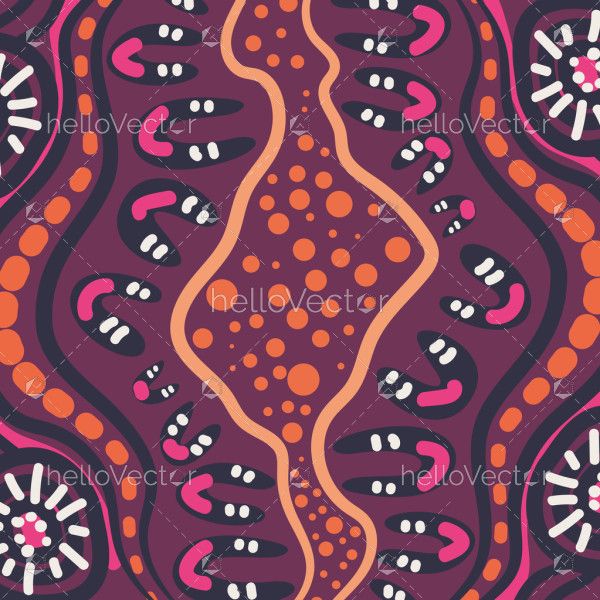 Path of the Ancestors Aboriginal Artwork Illustration