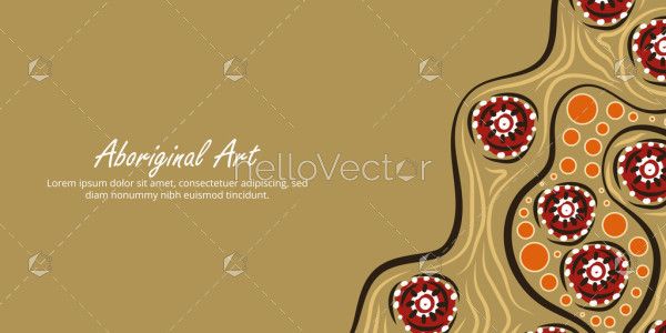 Aboriginal-themed decorative print, fully customizable with your message
