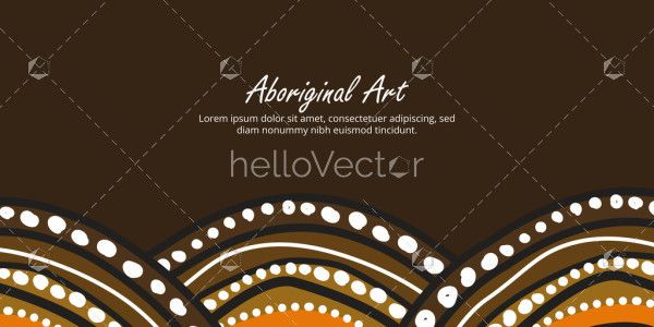 Stylish Aboriginal pattern artwork with editable text option