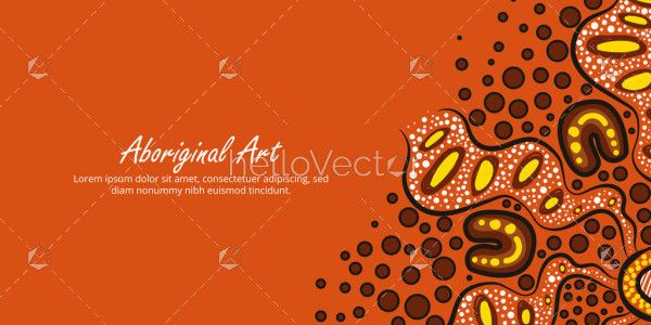 Aboriginal-style wall art featuring custom text capability
