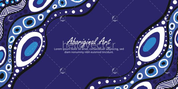 Decor print influenced by Indigenous Australian art, customizable with your text