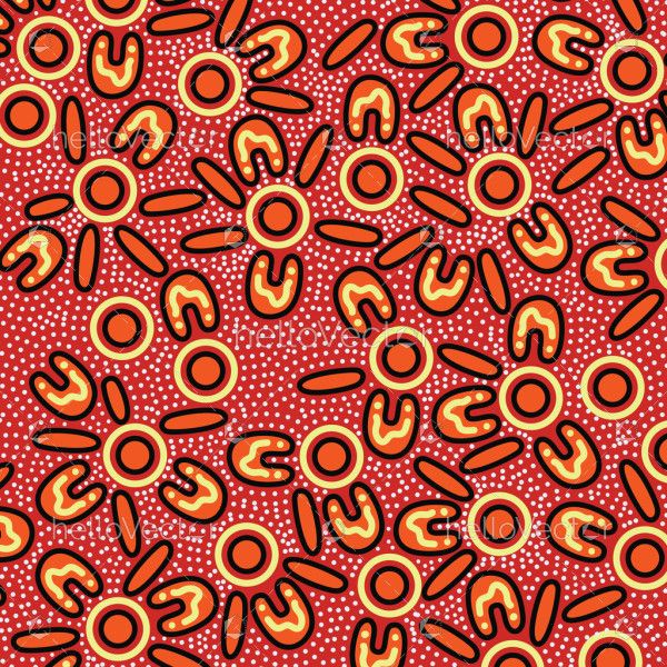 Traditional Aboriginal Symbolic Art Pattern