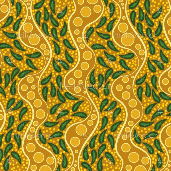 Nature-Inspired Aboriginal Dot Art Pattern