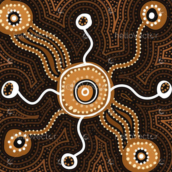Pathways of Connection Aboriginal Artwork Illustration