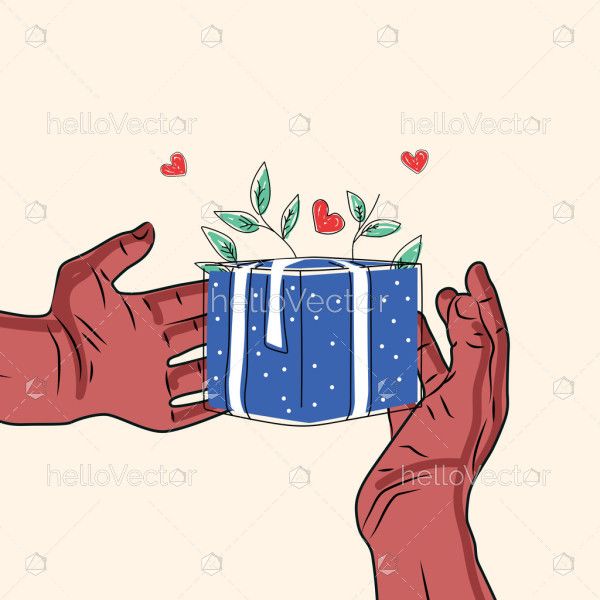 Gift of Kindness - World Humanitarian Day Illustration