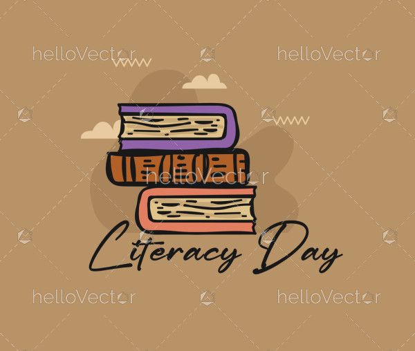 Illustrated Design for International Literacy Awareness