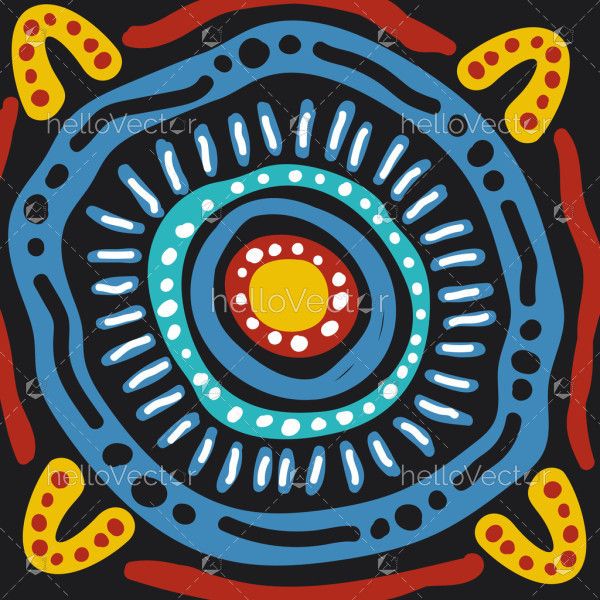 Radiant Aboriginal Circle Design