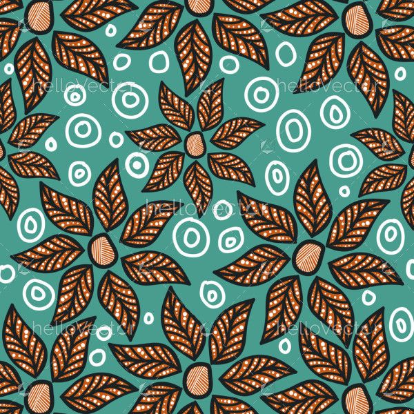 Bold Floral Leaf Pattern Background
