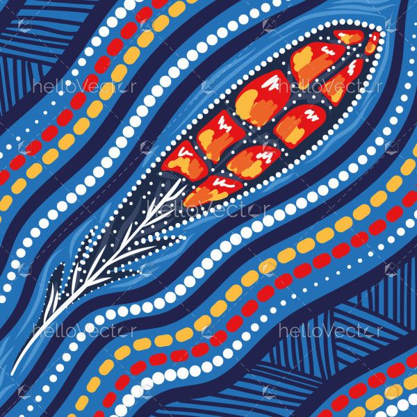 An Aboriginal-inspired design depicting a vibrant flower artwork
