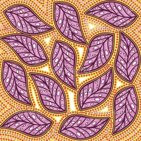 Aboriginal-Inspired Leaf Motif