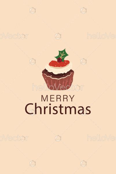 Merry Christmas Cupcake Greeting