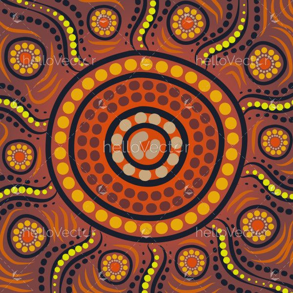 Radiant Tribal Sunburst - Artwork Illustration