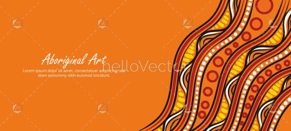 Vibrant Flowing Patterns Aboriginal Art Poster Design