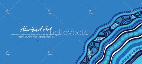 Flowing Coastal Patterns Aboriginal Art Banner Design