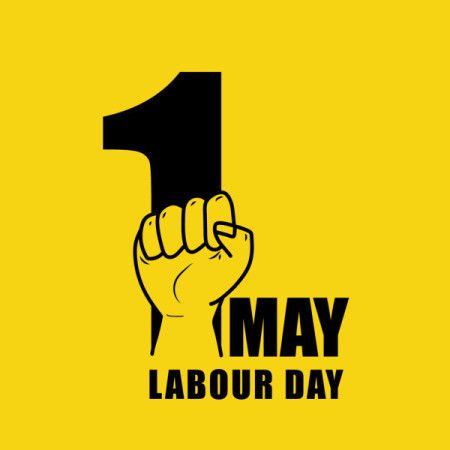 May 1 Labour Day Fist Symbol Illustration