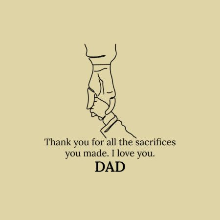 Emotional Father and Child Hand Holding Father’s Day Illustration