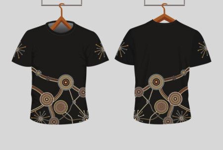 Aboriginal Inspired Dot Artwork for T-Shirt Design