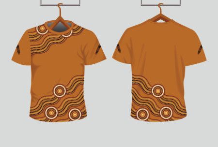Aboriginal Inspired Decorative Dot Art  T-Shirt Illustration