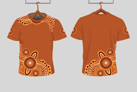 Aboriginal Art Pattern for T-Shirt Printing