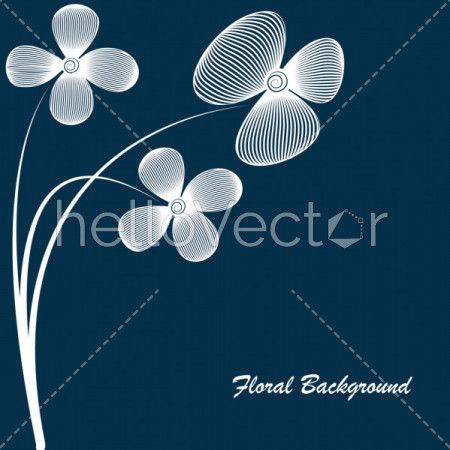 Floral vector banner background with text