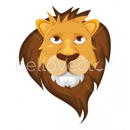 Lion Head - Vector Illustration - Download Graphics & Vectors