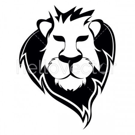 Lion Head - Vector Illustration - Download Graphics & Vectors