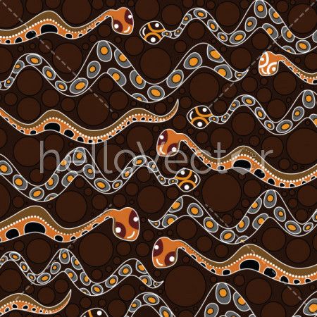 Aboriginal art vector seamless background