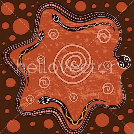 Aboriginal art vector painting