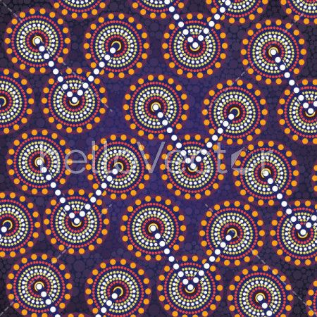 Aboriginal art vector background. Connection concept