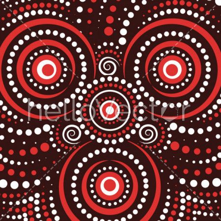 Aboriginal dot art vector background