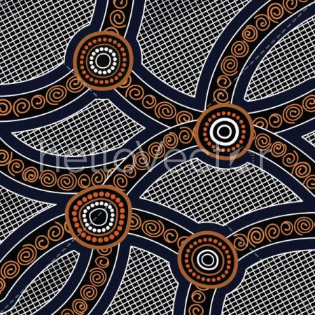 Aboriginal art vector background. Connection concept