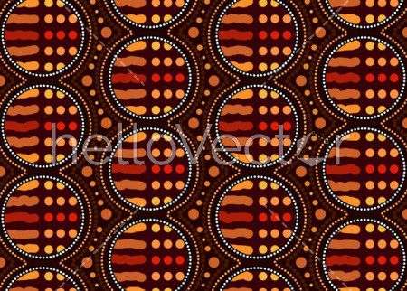 Aboriginal dot art vector seamless background.