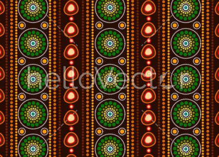 Aboriginal dot art vector seamless background