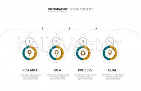Process infographic template design