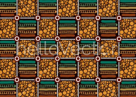 Aboriginal dot art vector seamless background. 