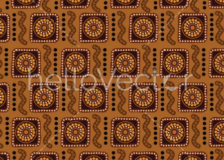 Aboriginal dot art vector seamless background.