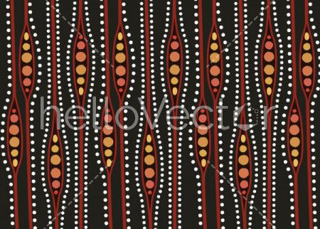 Aboriginal dot art vector seamless background. 