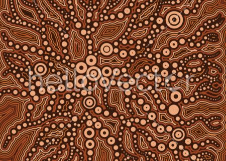 Aboriginal dot art vector background