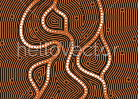Aboriginal art vector pattern background.