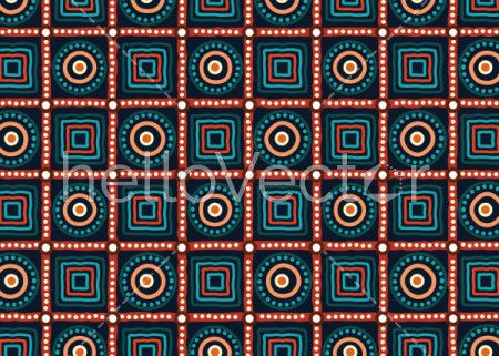 Aboriginal dot art vector seamless background. 