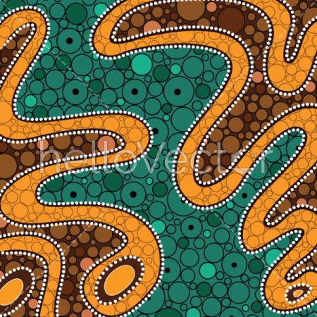 Aboriginal dot art vector background. 